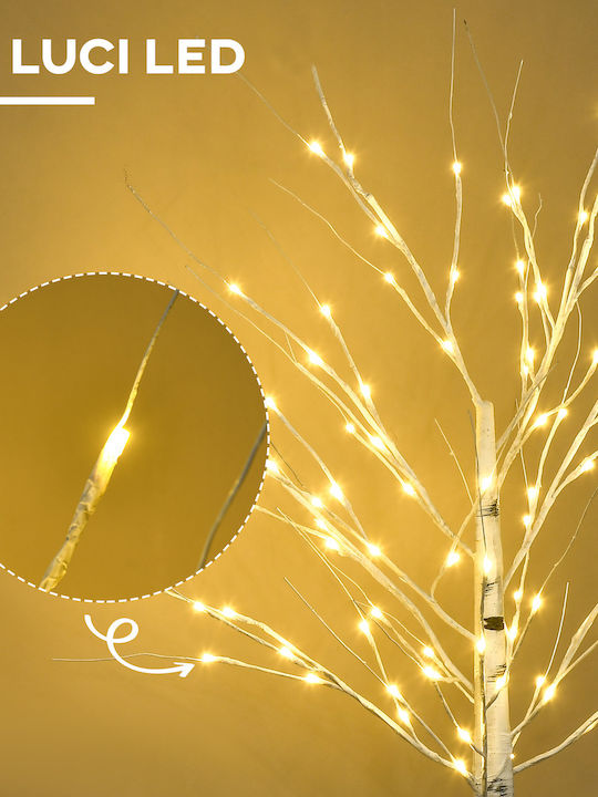 Christmas Tree 150cm with 12 Branches and with LED Lighting White