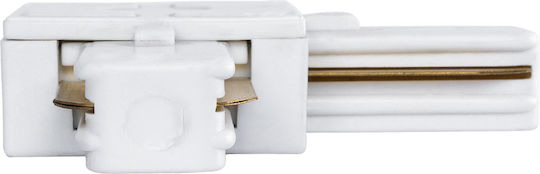 Globostar 60850 L Adapter Single Phase 2 Wires All Eurotrack Rails Ac 220-240v Ip20 M6.5 X W6.5 X H1.7cm Eurotrack System 1l+1n Thermoplastic White 5 Years Warranty 60850