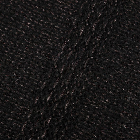 Set with Beanie Knitted in Black color