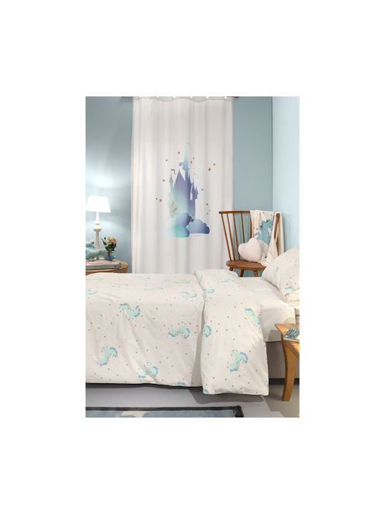 Saint Clair Sheet Set Single Cotton Aqua 165x250cm 2pcs