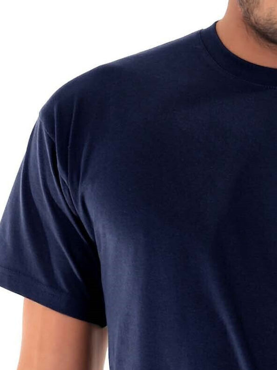 Men's Short Sleeve Undershirt Navy Blue