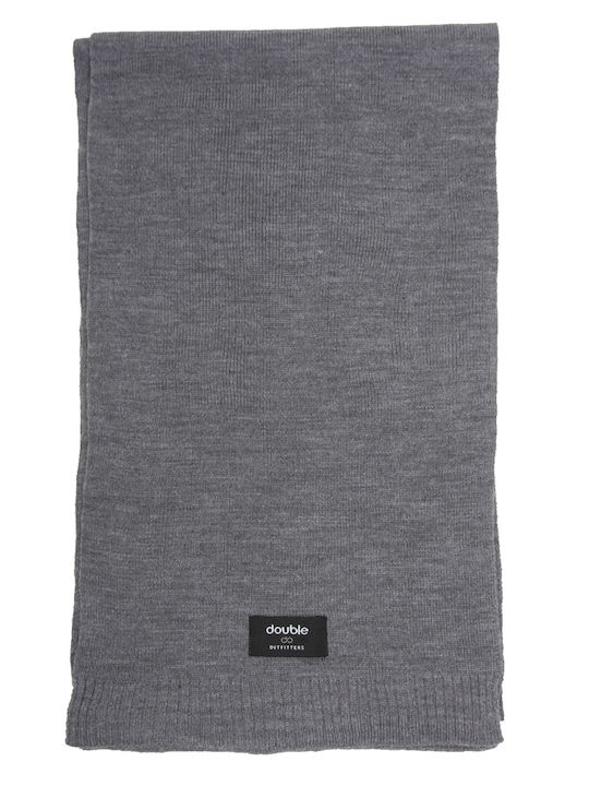 Double Men's Scarf Gray