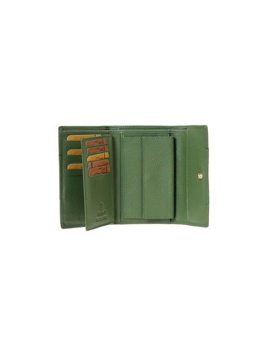 Lavor Large Leather Women's Wallet with RFID Green