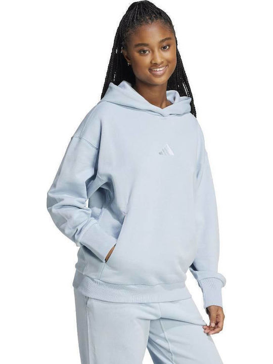 adidas Φούτερ Blue με Κουκούλα
