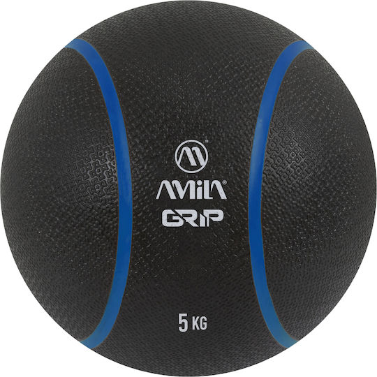AMILA Μπάλα Medicine 23cm , 5kg σε Μαύρο Χρώμα