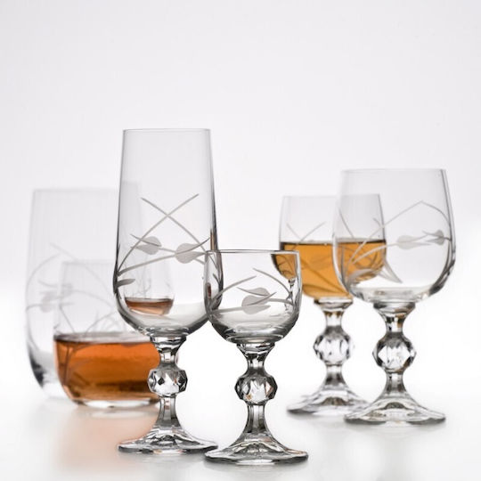Crystalite Bohemia Set Gläser für Weiß- und Rotwein aus Kristall Mit Stiel 230ml 6Stück
