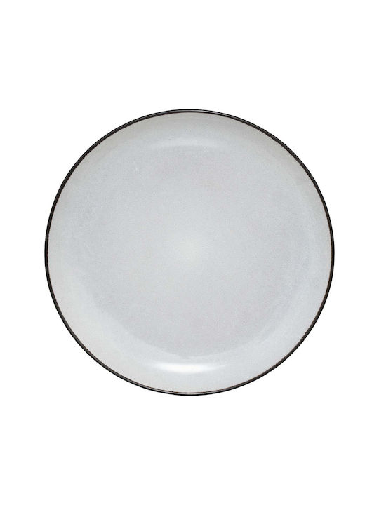 Atmosphera Plate Shallow Ceramic White with Diameter 27cm