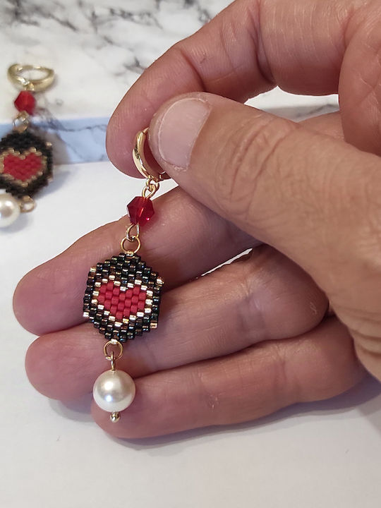 The Art of Beading Ohrringe Vergoldet mit Perlen