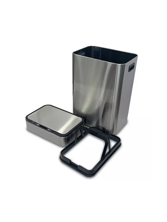 Green City International Waste Bin Made of Stainless Steel with Sensor Silver 60lt