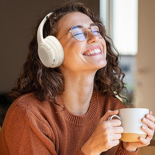 WK M11 Ασύρματα / Ενσύρματα Over Ear Ακουστικά με 8 ώρες Λειτουργίας Λευκά