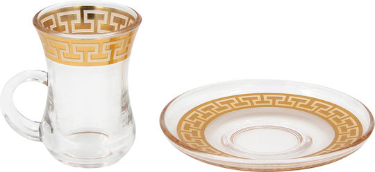 Keskor Tasse Kaffee Glas Gold 85ml