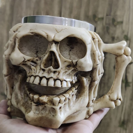 Metal Beer Mug Pufo Skull Don’t Hear In Skull Shape 380 Ml