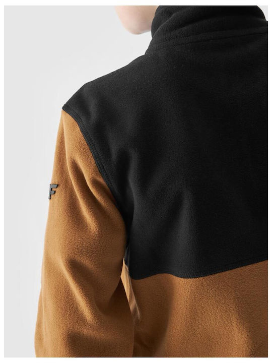 Kids Cardigan Fleece Brown