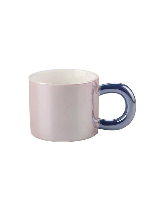 Glänzende Keramiktasse Pufo Tee Kaffee 250 ml Lila