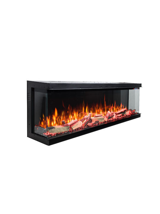 Hitense Wall Mounted Electric Fireplace 1600W 152.4x33.2cm Black