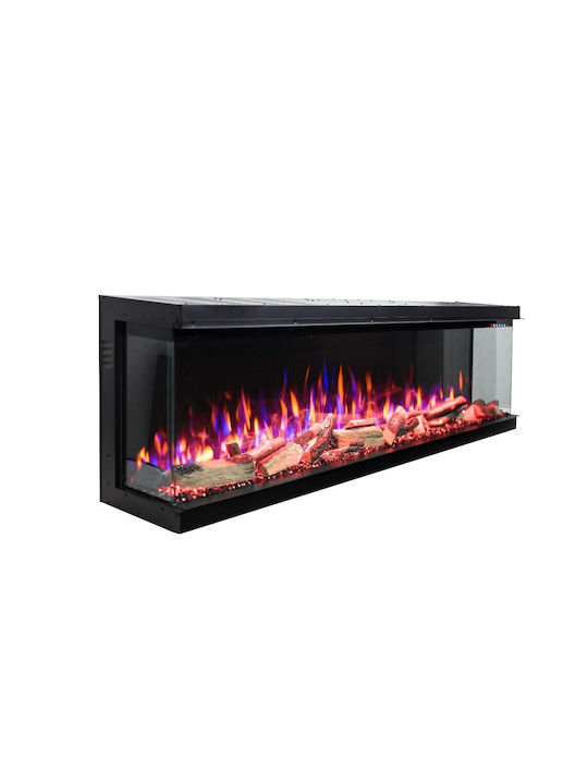 Hitense Wall Mounted Electric Fireplace 1600W 152.4x33.2cm Black