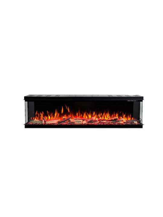 Hitense Wall Mounted Electric Fireplace 1600W 162.1x33.2cm Black