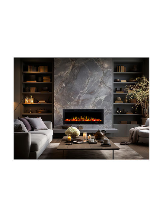 Hitense Wall Mounted Electric Fireplace 1600W 114.3x14cm Black
