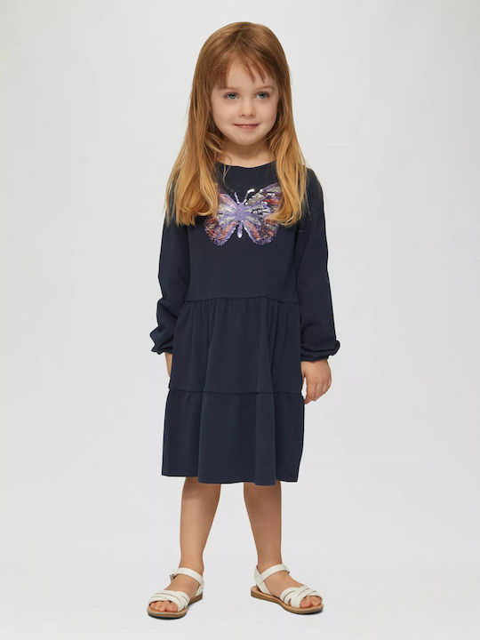 Girls Dress Long Sleeve Blue