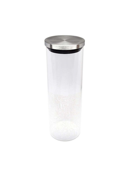 Borcan de Sticlă Borosilicat pentru Zahăr Cafea Ceai Condimente cu Capac Ermetic 1.9l