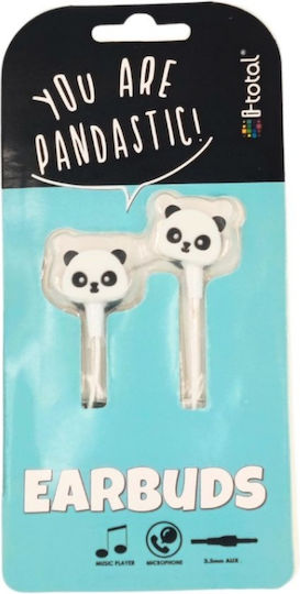 I-Total Ακουστικά Ψείρες In Ear Panda Λευκά