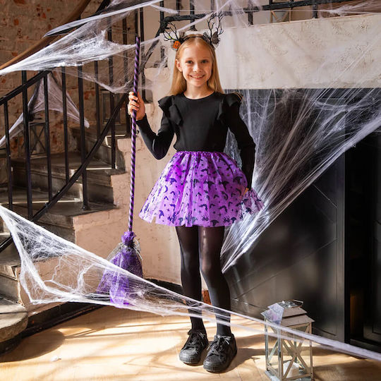 Karneval Besen Lila für Halloween 1Stück