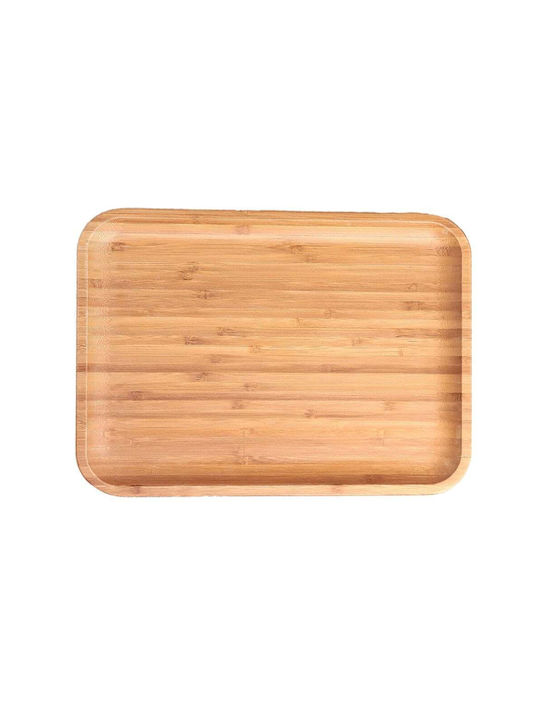 Bambus Holz Servierplatte Für Speisen Vorspeisen Desserts Pizza 30 X 20 Cm Braune