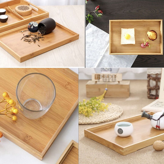 Bamboo Serving Platter 29 Cm Brown