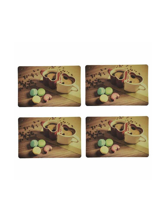 Seturi De Masă Fluffy Plate Support Servire Mese Design Dulce Dragoste 4 Bucăți 43 X 28 Cm