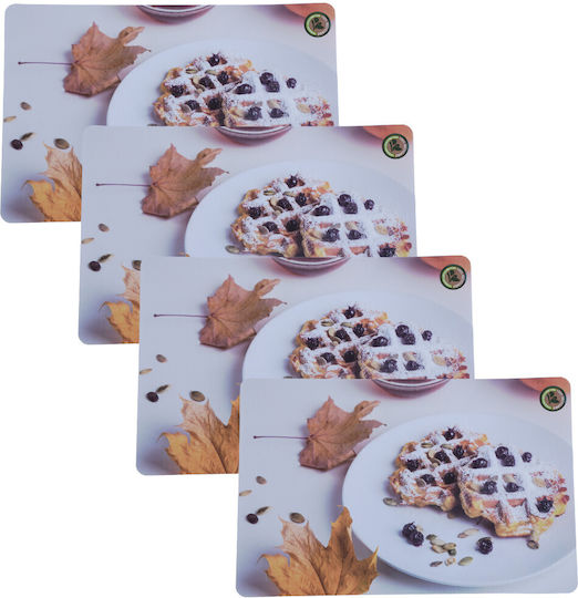 Plate Support Set Serving Meals Pufo Dessert Model 4 Pieces 44 X 29 Cm Plate Support Set Serving Meals Pufo Dessert Model 4 Pieces 44 X 29 Cm