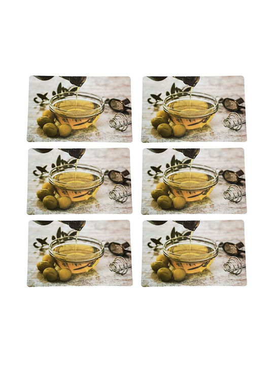 Plate Support Set Serving Meals Pufo Olive Model 6 Pieces