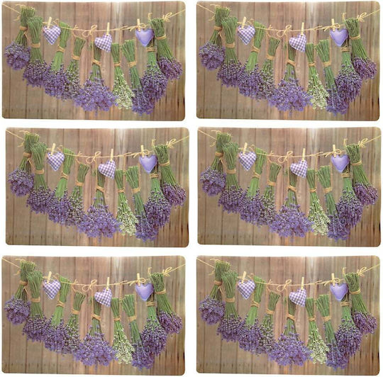 Lavender Love Tischsets Servierteller Set 6 Stücke