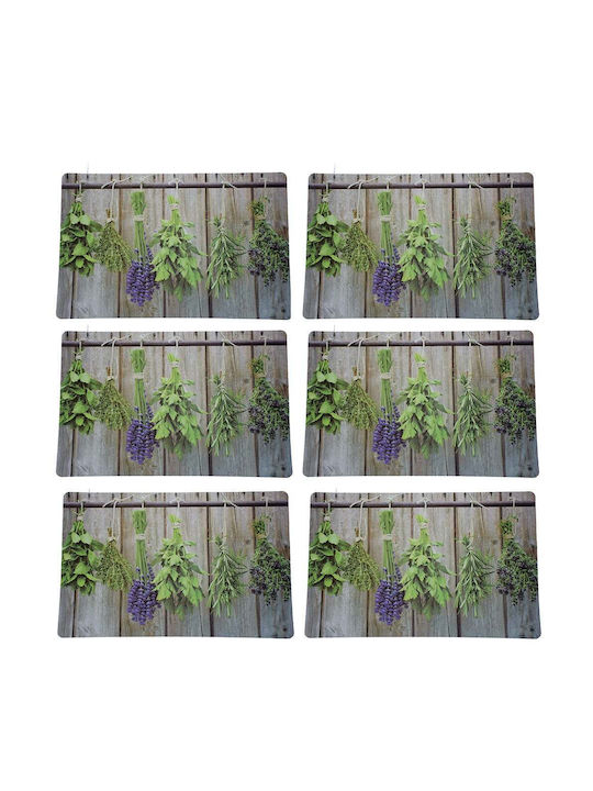 Plate Support Set Serving Meals Pufo Plants Design 6 Pieces