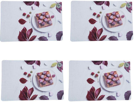 Plate Support Set Serving Meals Pufo Cookie Modell 4 Stücke 44 x 29 cm