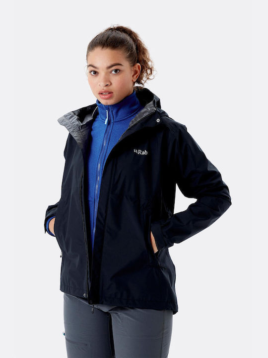 Rab Downpour Eco Waterproof Jacket Women's Black - Black