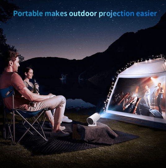 Magcubic Portable Projector 4K HY300 Mini Projector LCD HD LED Lamp with Wi-Fi and Built-in Speakers White
