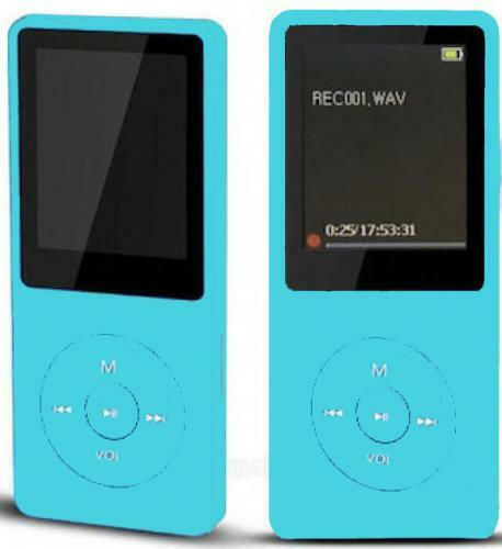 Naxius MP-10 MP4 Player (64GB) with TFT Screen 1.8" Light Blue Blue