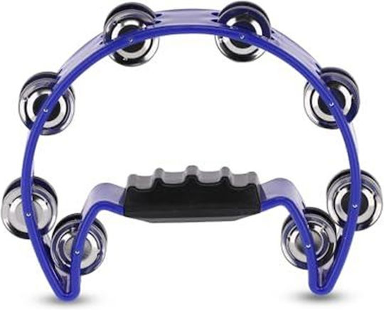 Gewa Jingle Wreath Half Moon Μπλε Πλαστικό Ντέφι Χειρός με Διπλή Σειρά Ζίλιες