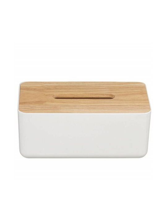 Wooden Napkin Holder White 23x13cm