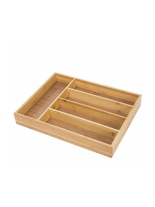 Besteckeinsatz für Schubladen Hölzernes 37x25cm Braun