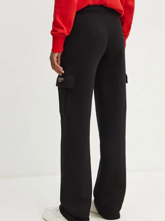 Guess Women's Fabric Cargo Trousers Black