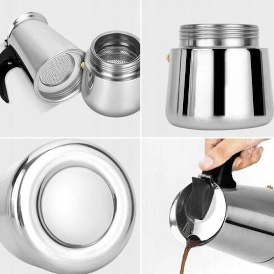 Stainless Steel Coffee Espresso Maker Stove Capacity 12 Cups