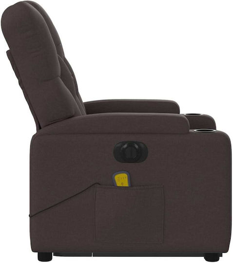 Fotoliu Relax Masaj cu Puf Sc. Coffee 74x86.5x93.5cm