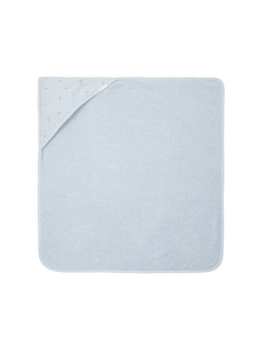 Little Dutch Baby Hooded Towel Blue 100x100cm