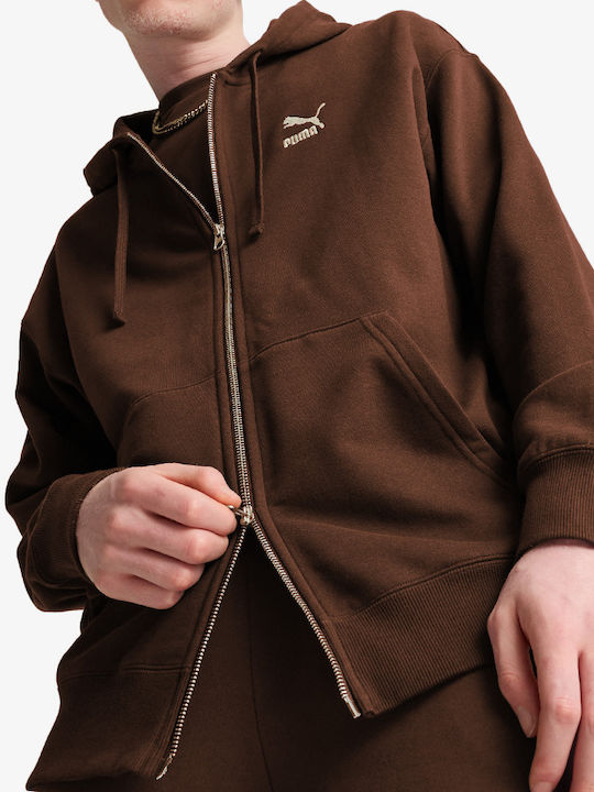 PUMA Better Classics Men's Sweatshirt Espresso Brown with Hood