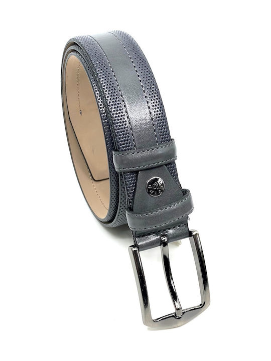 Legend Accessories Men's Artificial Leather Belt Gray