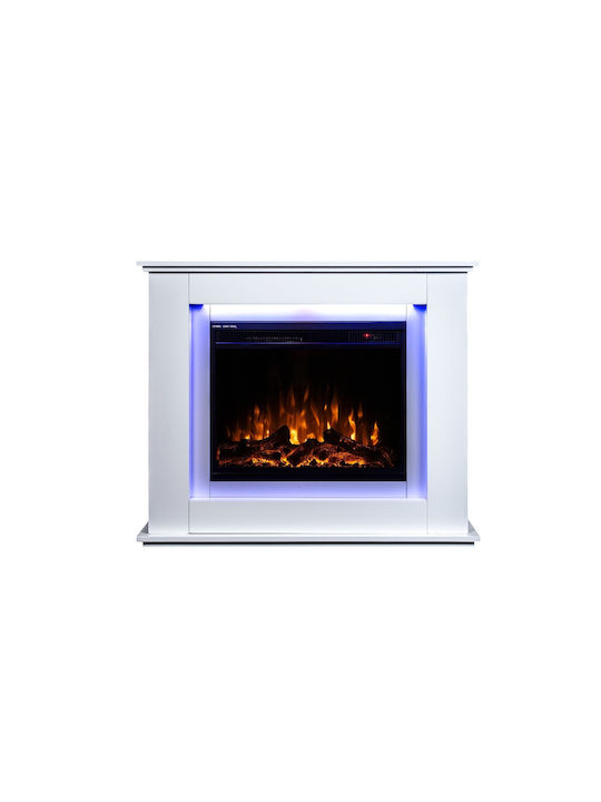 Hitense De Lux Floor Electric Fireplace 2000W 101x27.9cm White