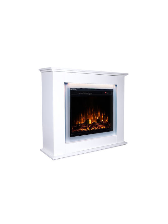 Hitense De Lux Floor Electric Fireplace 2000W 101x27.9cm White