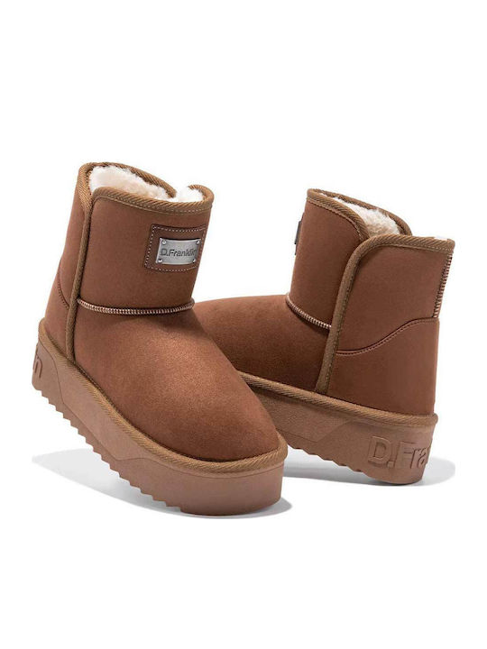 Nordic V.2 Women's Ankle Boots with Fur Brown