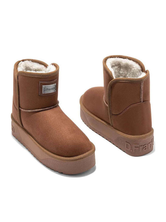 Nordic V.2 Women's Ankle Boots with Fur Brown